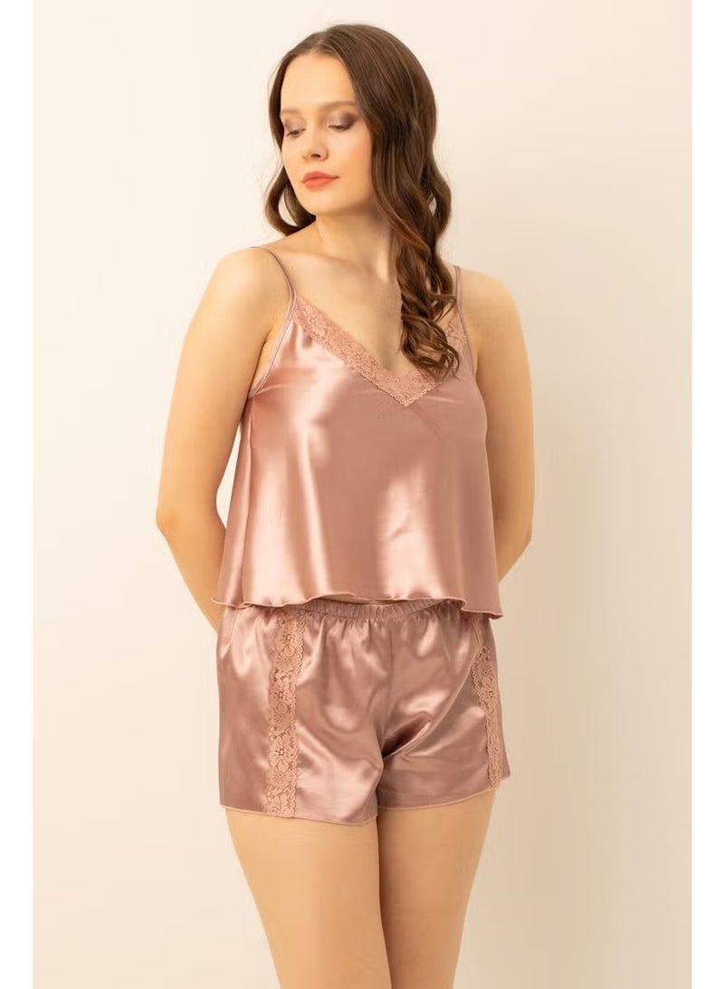 DoReMi Satin Laced Adjustable Strap Shorts Set - Image 4